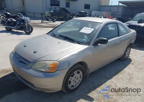 2002 Honda Civic Lx z USA, uszkodzony, nr VIN 1HGEM21502L077129